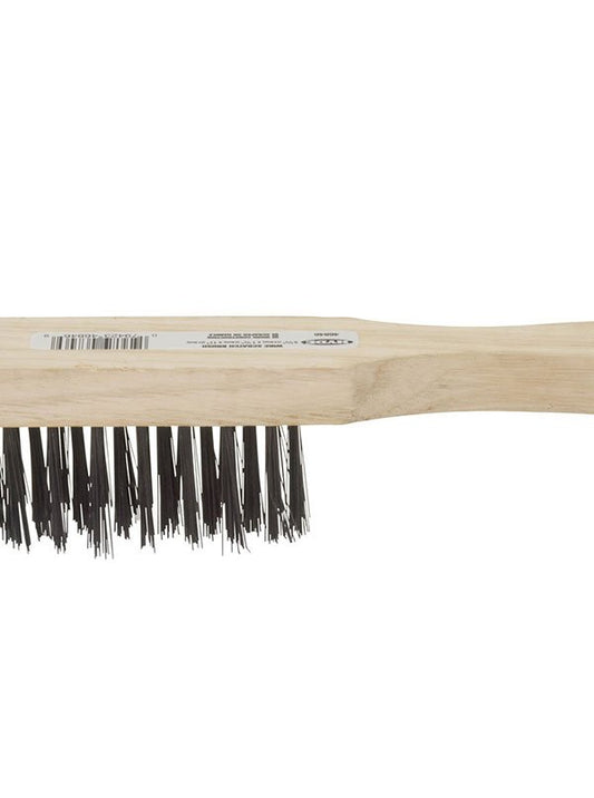 Hyde Tools 46846 Wood Wire Brush, 5 - 3/4" x 1 - 1/2" w/ Scraper | the Hyde Store
