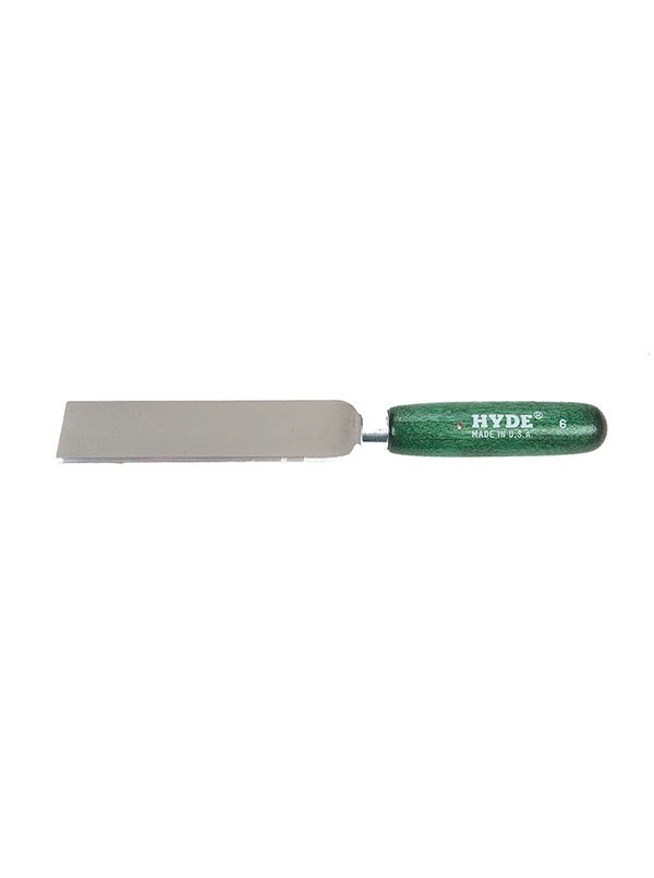 Hyde Tools 50500 Regular Square Point Knife 6, Wood Handle | the Hyde Store