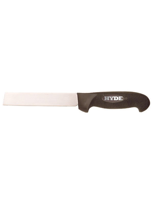 Hyde Tools 60780 Square Point Knife, 8inch by 1Inch14Gauge Wood Handle