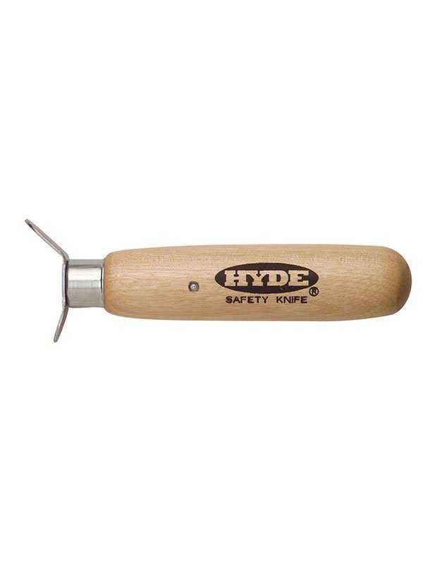 Hyde Tools 60120 Square Point Knife, Safety Wood Handle | the Hyde Store