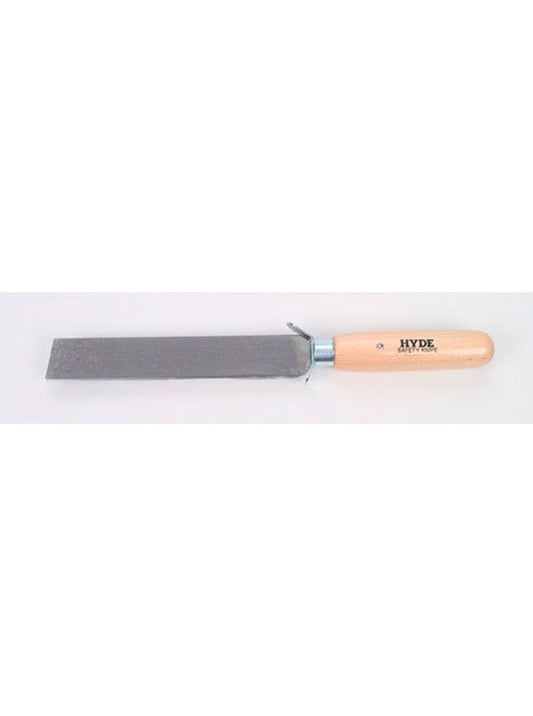 Hyde Tools 60660 Square Point Knife, Safety Wood Handle | the Hyde Store