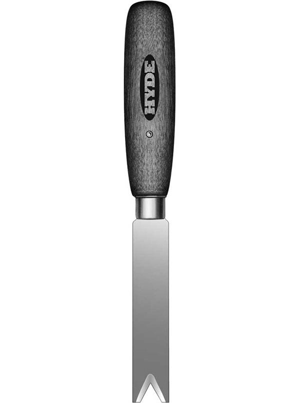 Hyde Tools 66330 Straight V - Trim Knife 3787A, 3 - 15/16" x 11/16" | the Hyde Store
