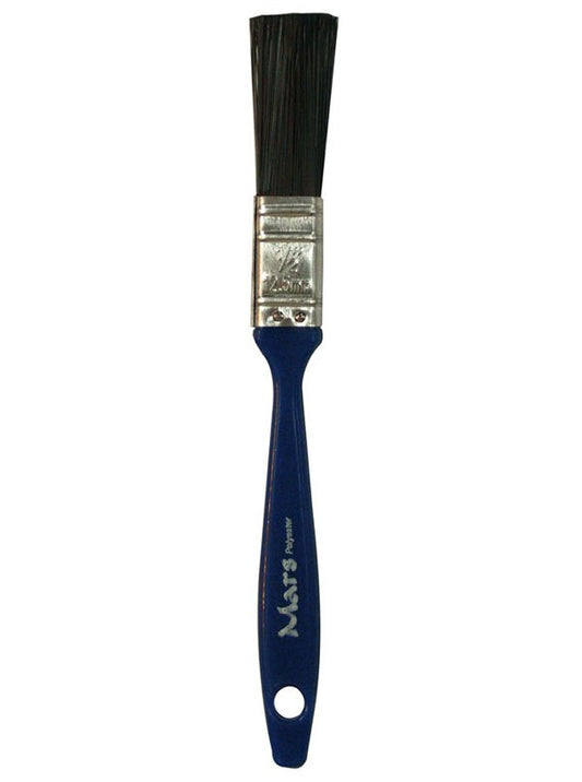 Richard 80001 1/2'' straight paint brush, UTILITY MARS series. Polyester, blue plastic handle. | the Hyde Store