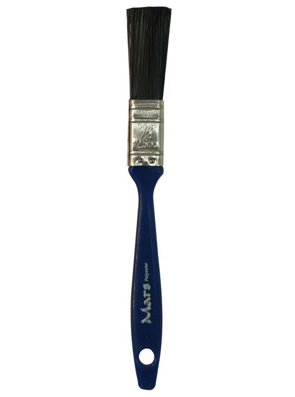 Richard 80001 1/2'' straight paint brush, UTILITY MARS series. Polyester, blue plastic handle. | the Hyde Store