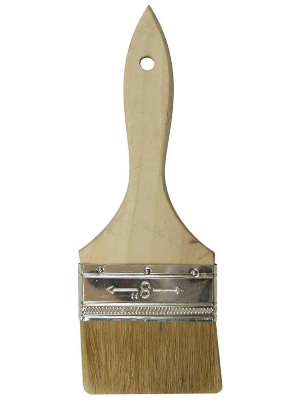 Richard 80154 3'' Chip Brush, UTILITY series. White bristle, wood handle. | the Hyde Store
