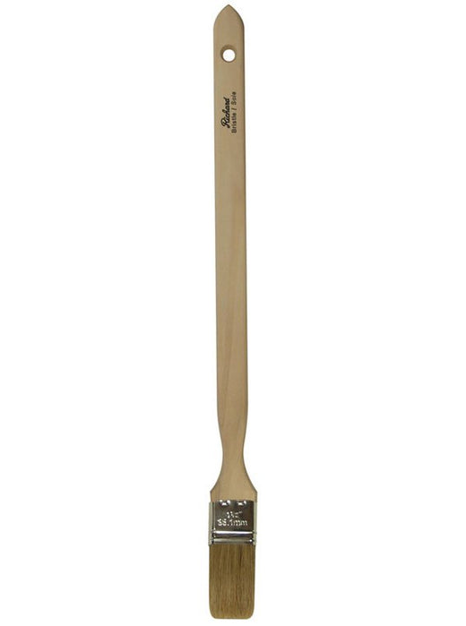 Richard 80201 1-1/2" radiator paint brush, UTILITY series. White bristles, very long handle, 45° angled