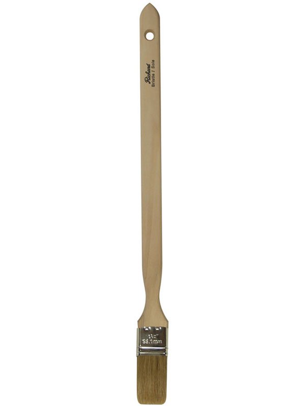 Richard 80201 1 - 1/2" radiator paint brush, UTILITY series. White bristles, very long handle, 45° angled | the Hyde Store