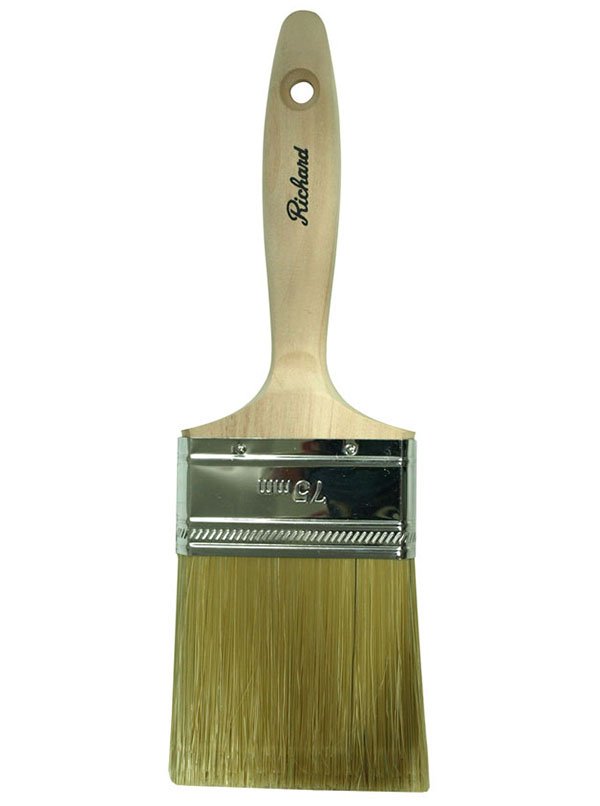 Richard 80203 3'' Stain Brush, STAIN series. Mixed bristles, plastic handle. | the Hyde Store