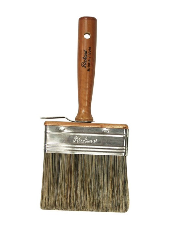Richard 80251 4'' Staining block, STAIN series. Mixed bristles, Threaded hole with wood handle. | the Hyde Store