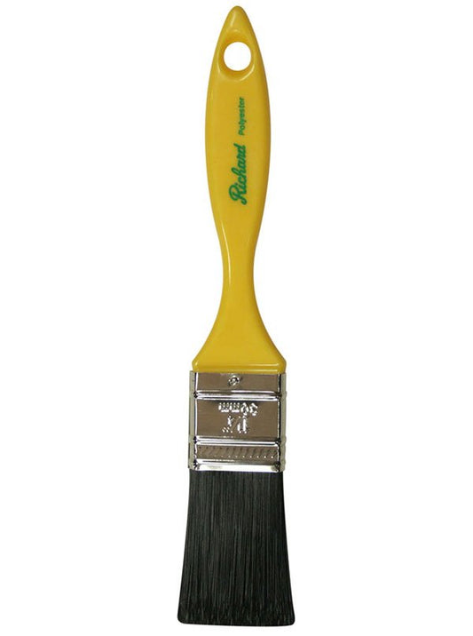 Richard 80301 1 1/4" straight paint brush, GENERAL PURPOSE series. Polyester, yellow plastic handle. | the Hyde Store