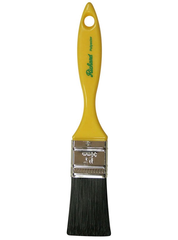 Richard 80301 1 1/4" straight paint brush, GENERAL PURPOSE series. Polyester, yellow plastic handle. | the Hyde Store