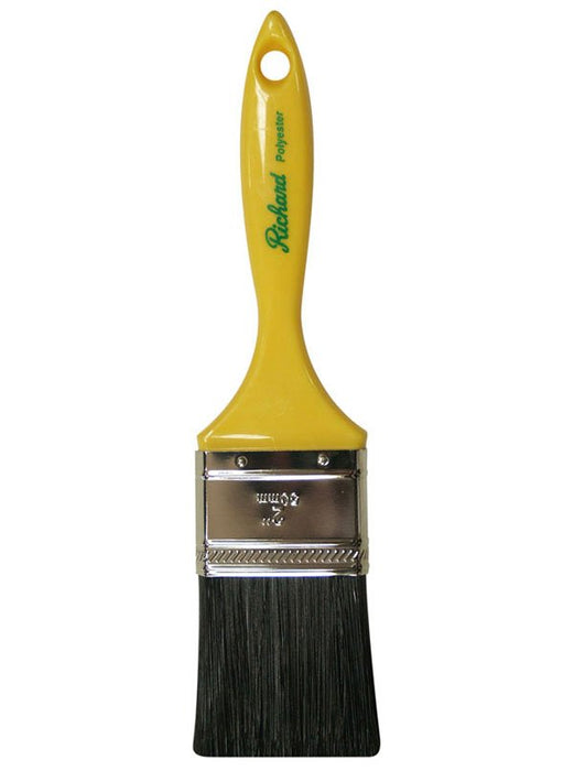 Richard 80302 2" straight paint brush, GENERAL PURPOSE series. Polyester, yellow plastic handle. - the Hyde Store