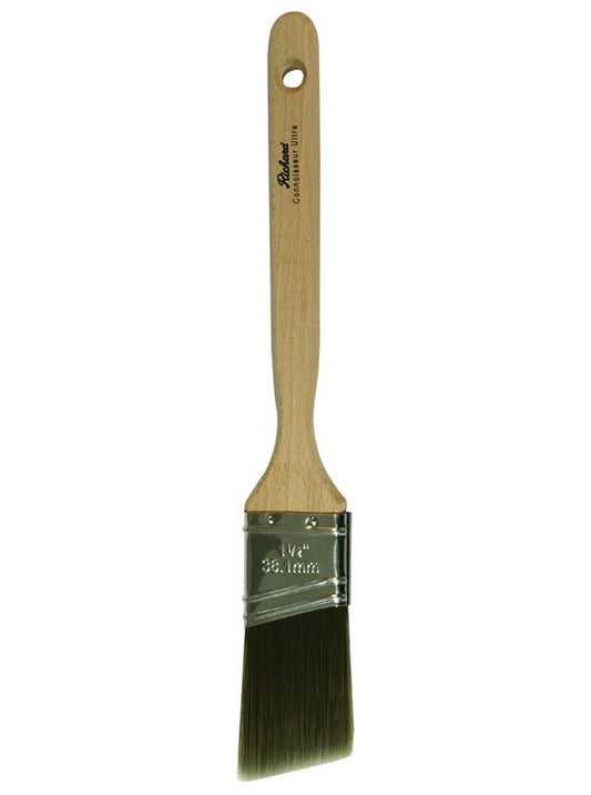 Richard 80621 1 1/2'' angular paint brush, CONNOISSEUR ULTRA series. Polyester SRT - nylon, wood handle. | the Hyde Store
