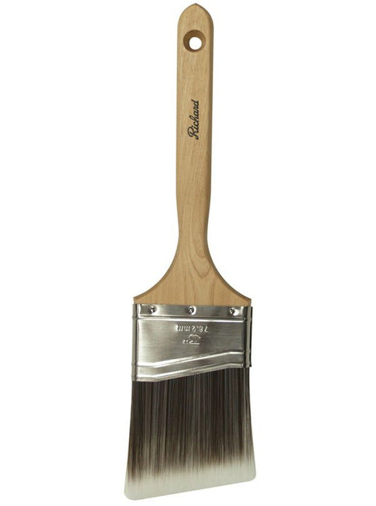 Richard 80804 3'' Angular Paint Brush, PRO MILLENIUM series, polyester - nylon, wood handle | the Hyde Store