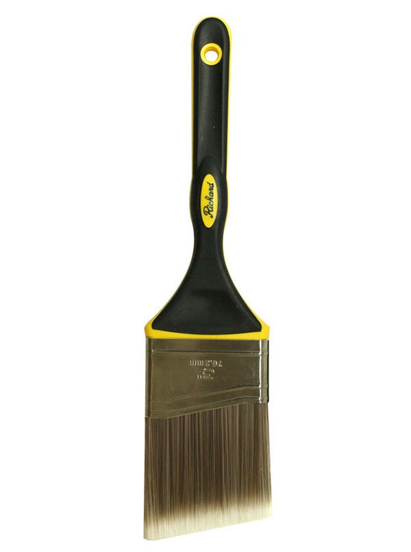Richard 80814 3" angular paint brush, PRO MASTER TOUCH series. Polyester - nylon, soft - grip handle. | the Hyde Store