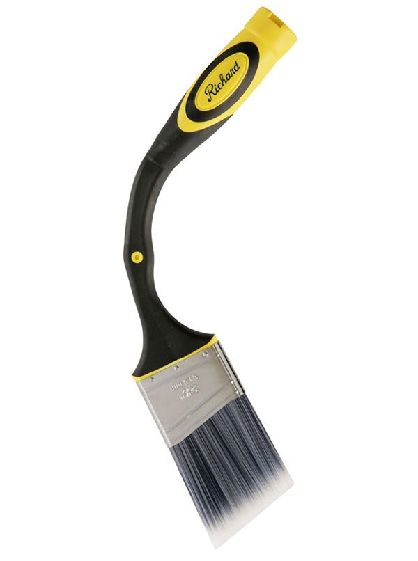 Richard 80833 2 - 1/2'' Angular Paint Brush, Polyester - Nylon, GOOSE NECK Soft - Grip Handle | the Hyde Store