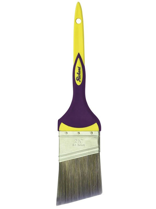 Richard 80842 2 1/2" Angular Paint Brush, CONNOISSEUR ELEGANCE series, polyester SRT, soft - grip handle | the Hyde Store