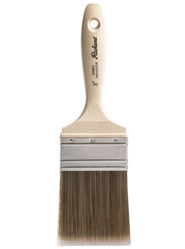 Richard 80909 3" Straight Paint Brush, Chinex - Polyester, Wood Handle | the Hyde Store