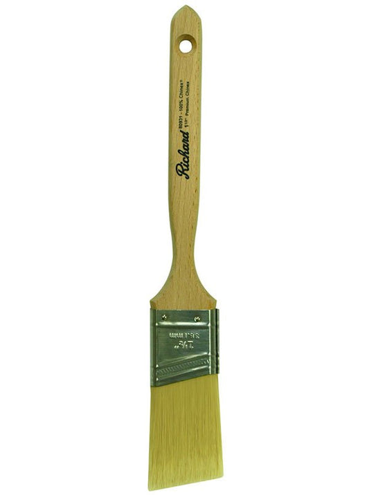 Richard 80931 1 - 1/2" Angular Paint Brush, 100% Chinex, Wood Handle | the Hyde Store