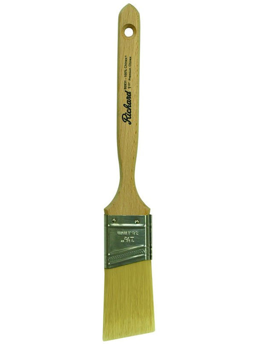 Richard 80931 1-1/2" Angular Paint Brush, 100% Chinex, Wood Handle - the Hyde Store