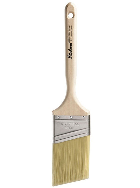 Richard 80933 2 - 1/2" Angular Paint Brush, 100% Chinex, wood handle | the Hyde Store