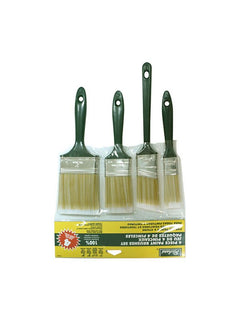 Richard 81304 4-Piece Paint brush Set, Polyester (1'' - 1-1/2'' - 2'' - 3'')