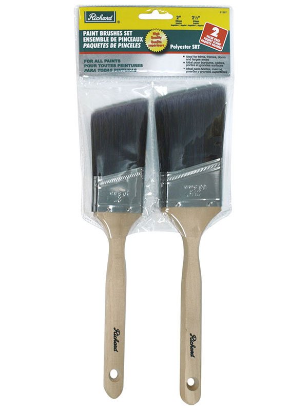 Richard 81307 2 pcs paint brush polyester SRT (2'' - 2 1/2'' ang) | the Hyde Store