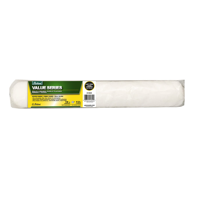 Richard 91808 Woven Pro Series 18" Hybrid Woven Fabric Lint-Free Roller Cover, 1/2" Pile - the Hyde Store